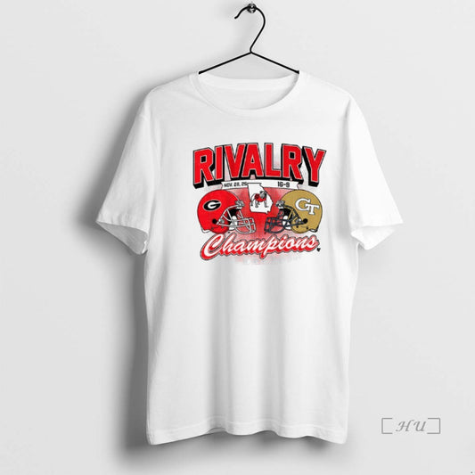 Trending Georgia Bulldogs Vs Georgia Tech Yellow Jackets Rivalry Winner 2025 Champions Premium T Shirts Hoodie, Sweatshirt