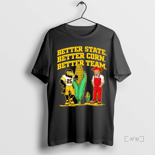 Trending Iowa Hawkeyes Vs Nebraska Cornhuskers Better State Better Corn Better Team Premium T Shirts Hoodie, Sweatshirt