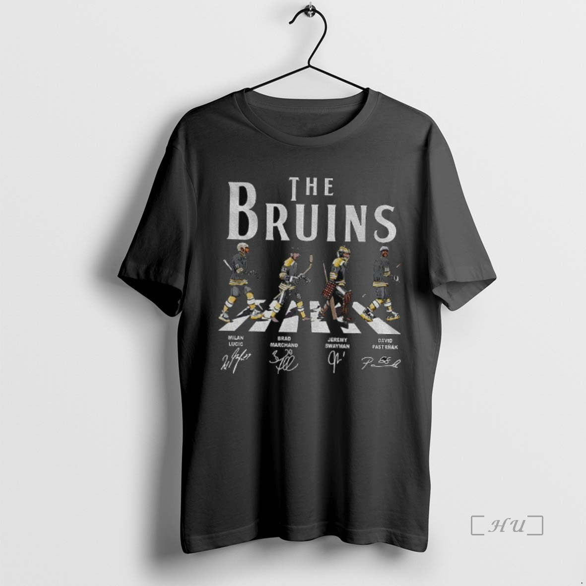 Trending Lucic Marchand Swayman Pastrnak The Boston Bruins Hockey Abbey Road Nhl Signatures Vintage Premium T-Shirts,...