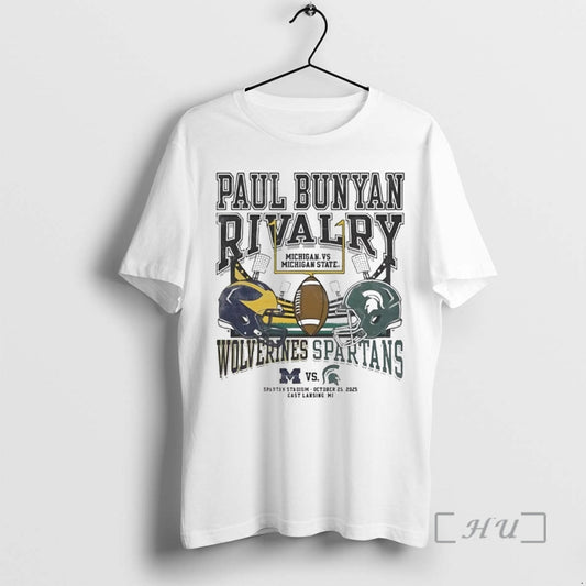 Trending Michigan State Spartans Vs Michigan Wolverines 2025 Paul Bunyan Rivalry Premium T Shirts Sweater Hoodie, Sweatshirt
