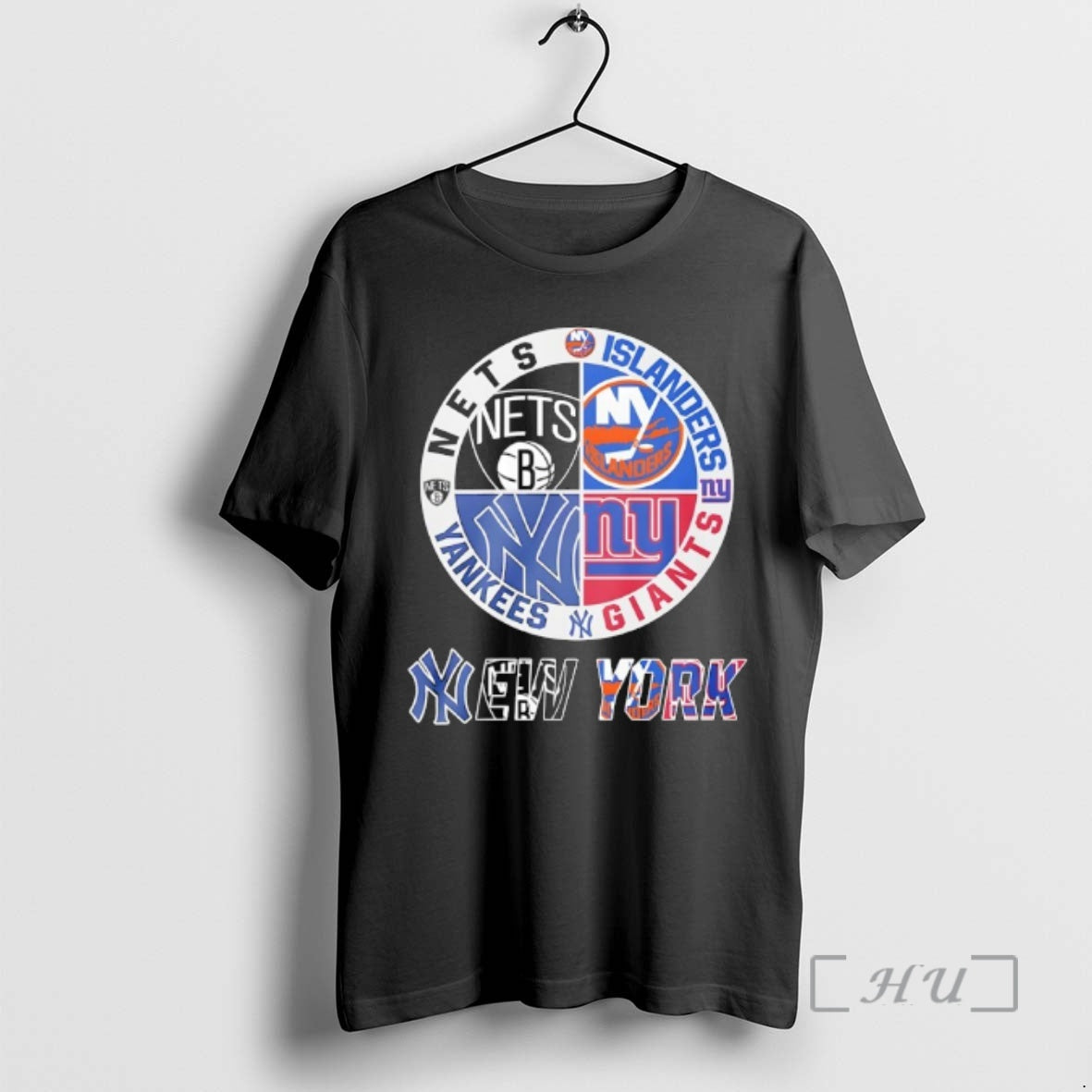Trending New York Yankees Brooklyn Nets New York Islanders And New York Giants Mashup Logo T-Shirts, Hoodie, Sweatshirt