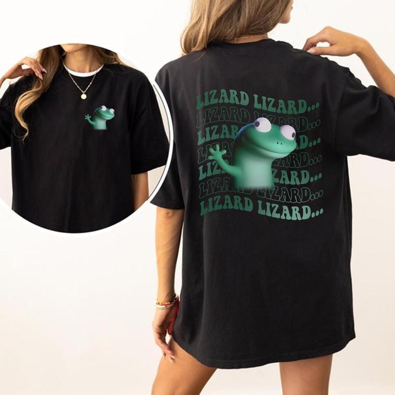 Trending Outfit Funny Meme Lizard 2 sided T-Shirt, Funny Graphics Shirt, Unisex, Graphic Tee For Men, For Women Hoodie,...