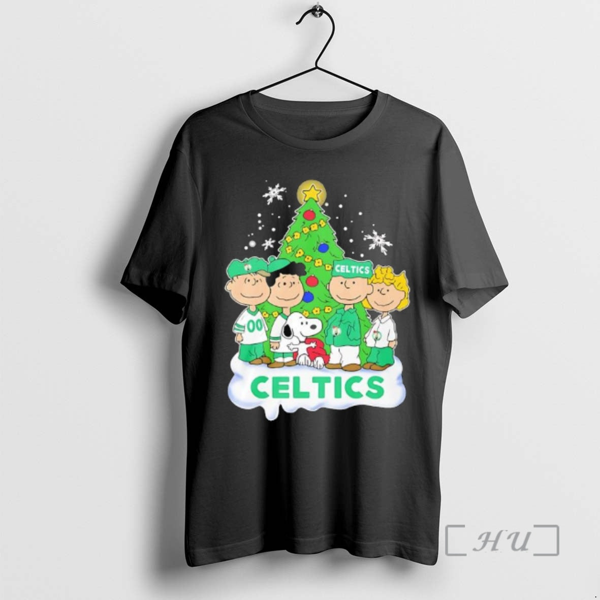 Trending Peanuts Comic Christmas Tree In Boston Celtics Graphic T-Shirts, Hoodie, Sweatshirt | WearSparks.com