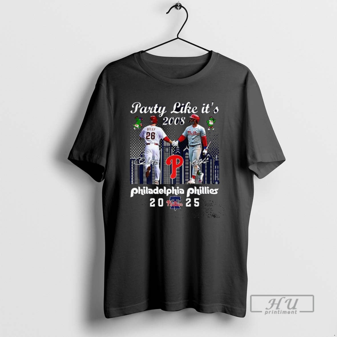 Trending Philadelphia Phillies Party Like Its 2025 City Skyline Signature T Shirts
