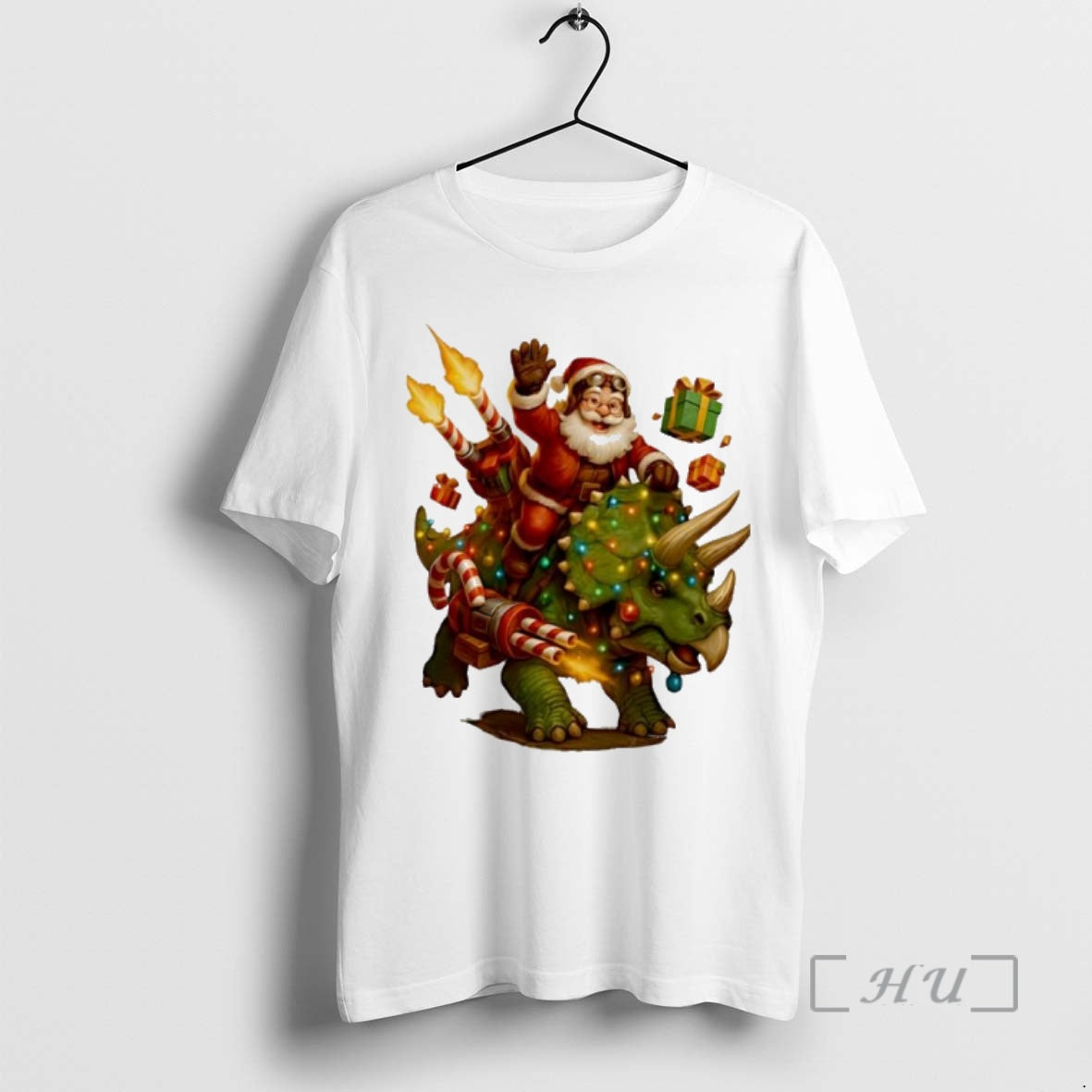 Trending Rocket Triceratops Dinosaur Christmas Santa T-Shirts, Hoodie, Sweatshirt | WearSparks.com
