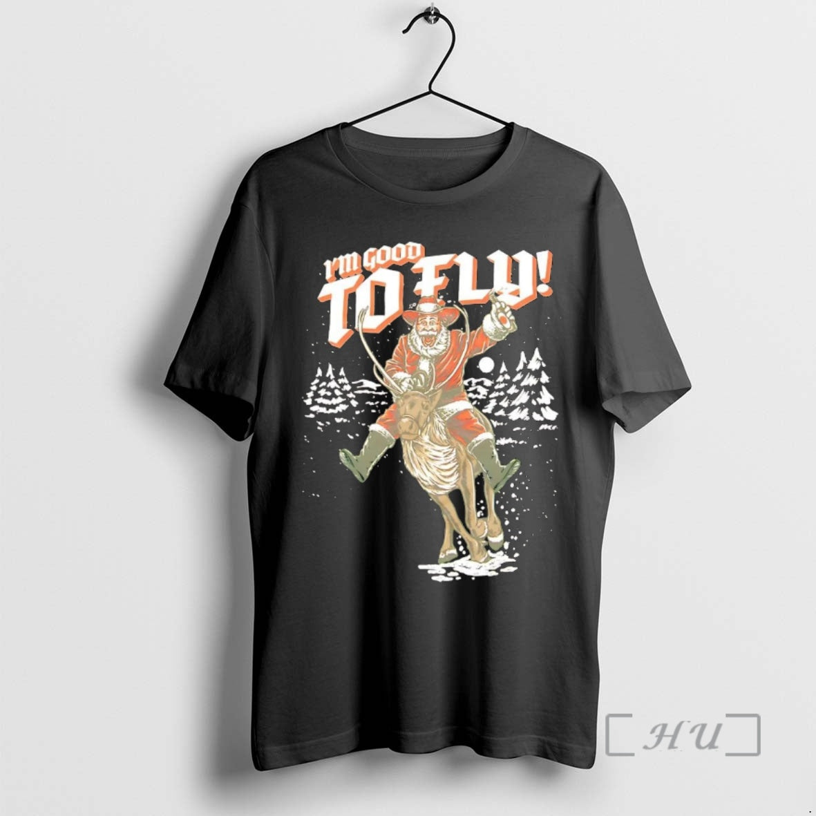 Trending Santa Riding Reindeer Im Good To Fly Christmas T-Shirts, Hoodie, Sweatshirt | WearSparks.com