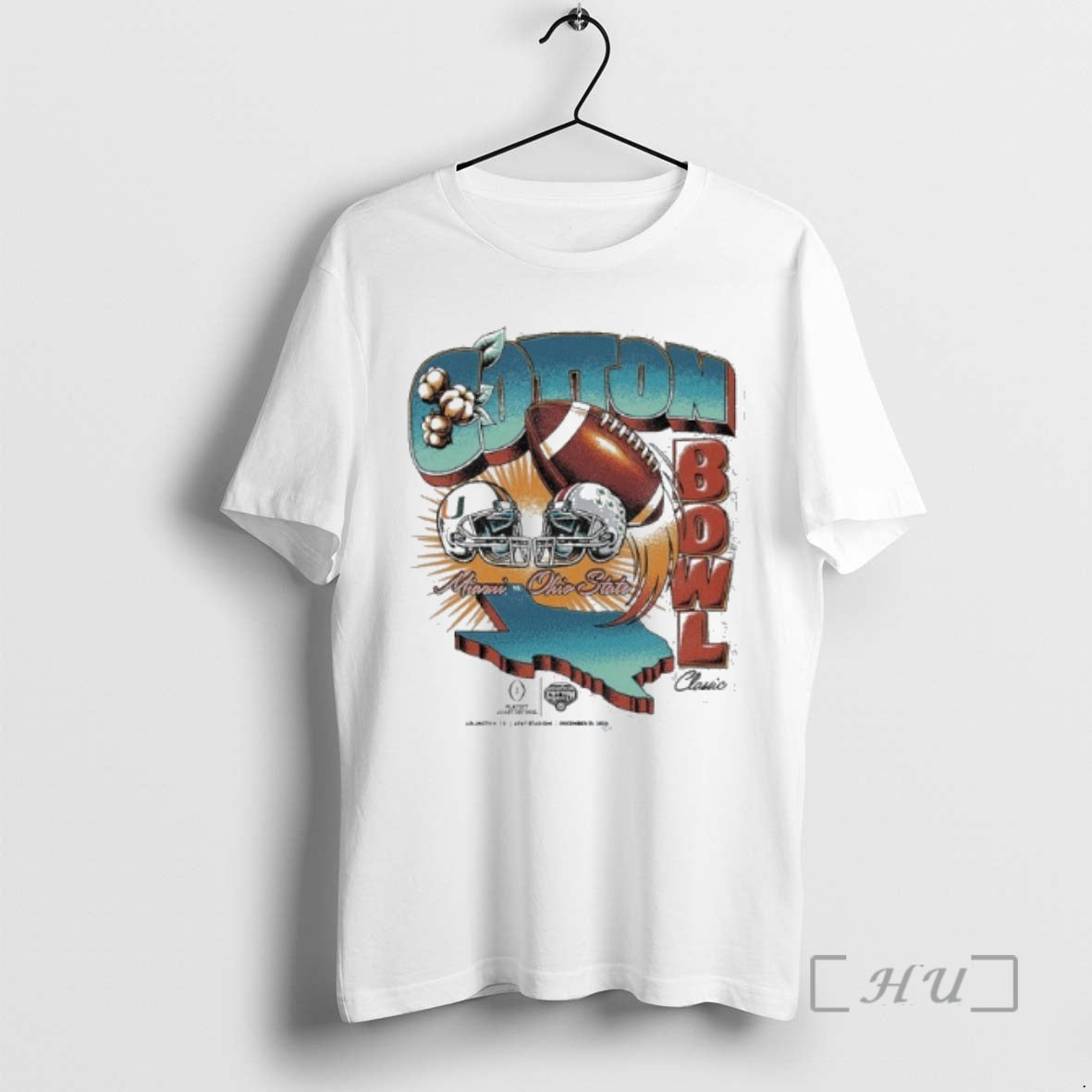 Trending Texas Map Cotton Bowl Classic 2025 Miami Vs Ohio State Vintage Matchup Premium T-Shirts, Hoodie, Sweatshirt