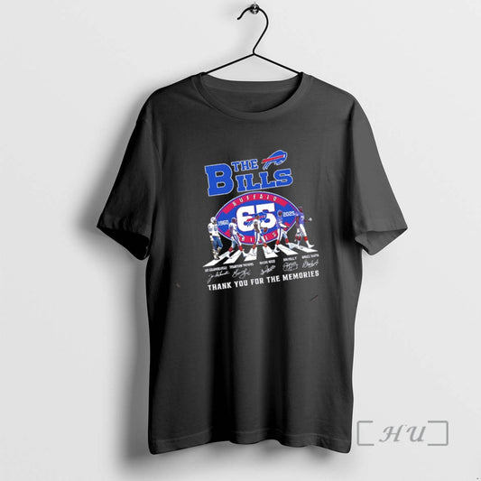 Trending The Bills 65 Years 1960 2025 Thank You For The Memories Signatures Premium T-Shirts, Hoodie, Sweatshirt