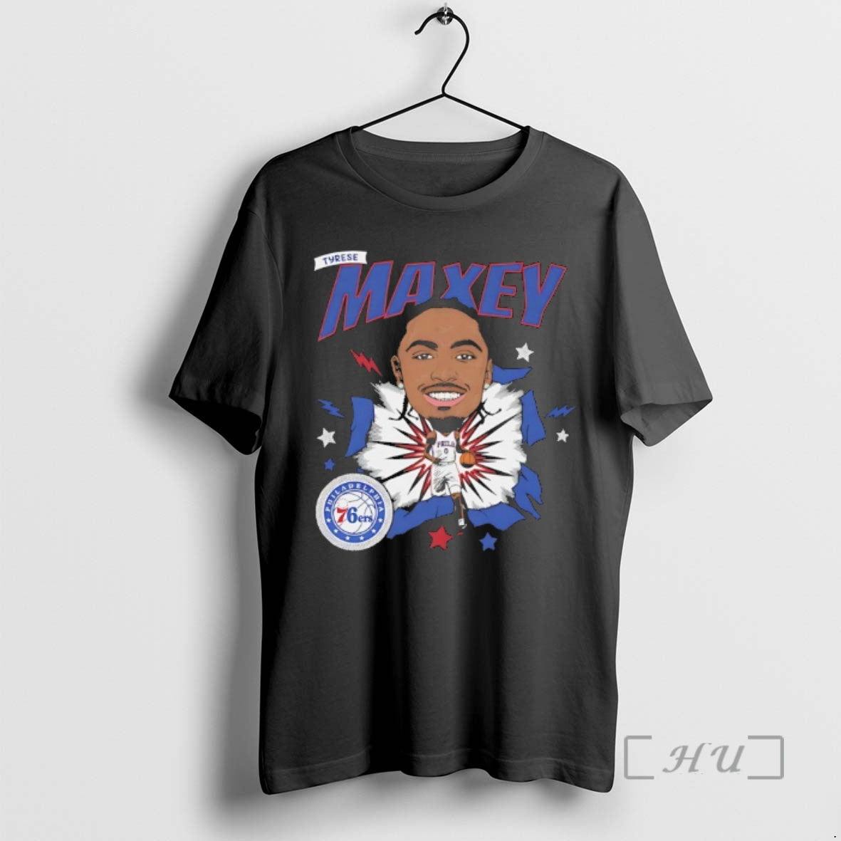 Trending Tyrese Maxey Philadelphia 76ers Basketball Player Caricature T-Shirts, Hoodie, Sweatshirt | WearSparks.com