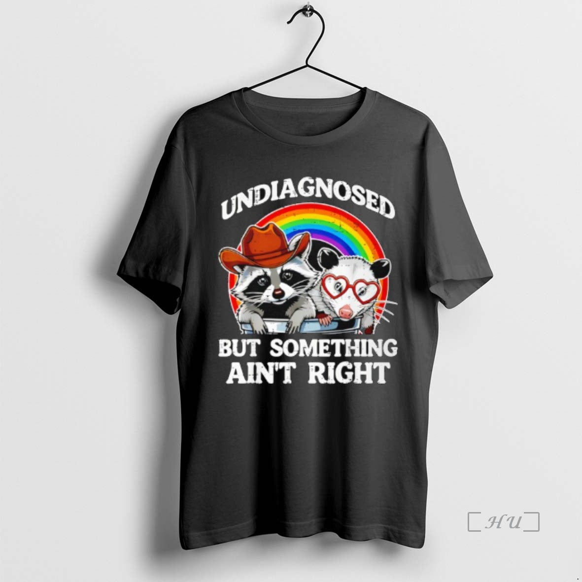 Trending Undiagnosed But Something Aint Right Raccoon Lgbt T-Shirts, Hoodie, Sweatshirt | WearSparks.com