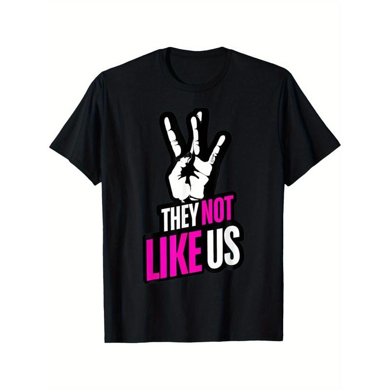 Trendy They Not Like Us For Catchy Music T-Shirt Cotton Crew Neck T-Shirt, Casual Soft Men's T-Shirt Summer Tee made in...