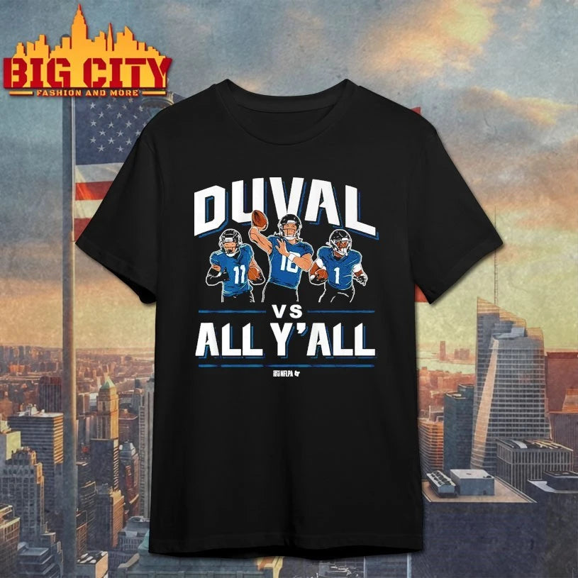 Trevor Lawrence, Travis Etienne, &amp; Parker Washington Duval Vs. All Y’all shirt