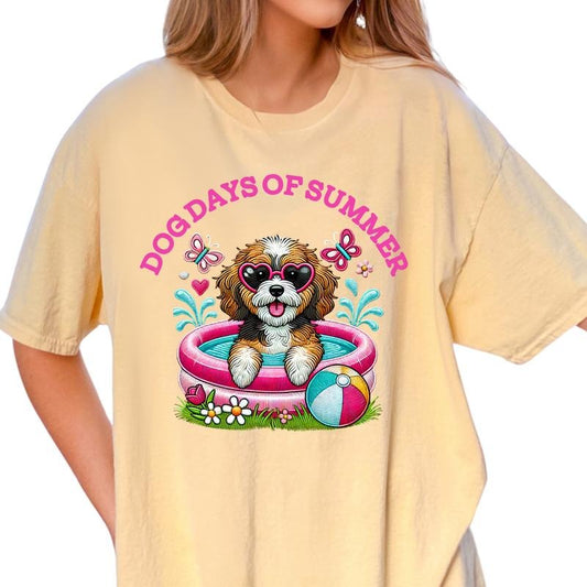 Tri Color Cavapoo Dog Days of Summer Shirt ~ Unisex Apparel Relaxed Fit Printed In The USA Clothing Womenswear Casual...