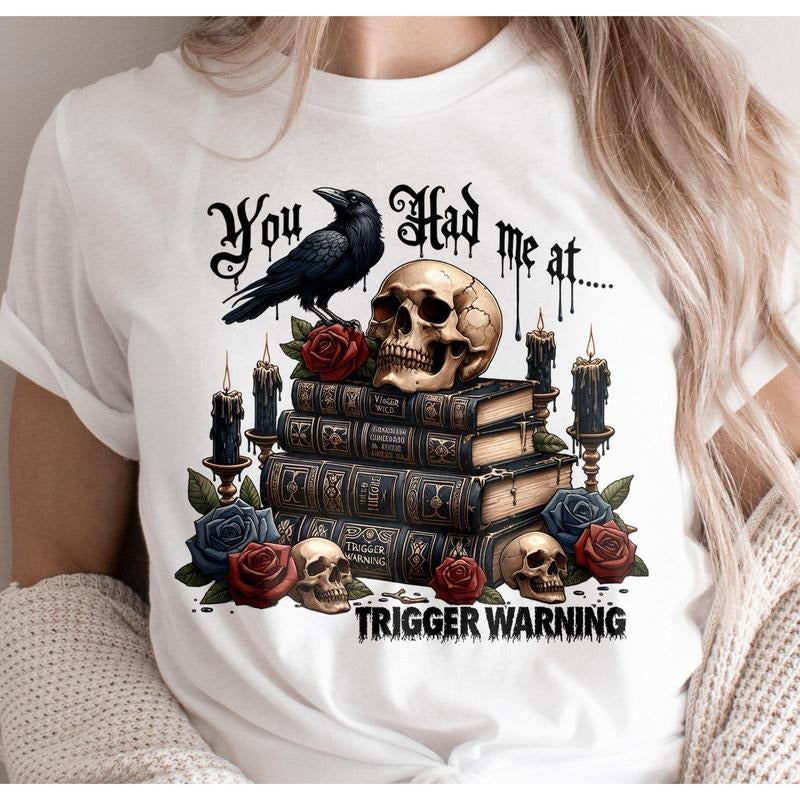 Trigger warning Shirt, Bad Book Club Digital Design, Romantasy Bookish Sublimation Download , Morally Grey Digital...