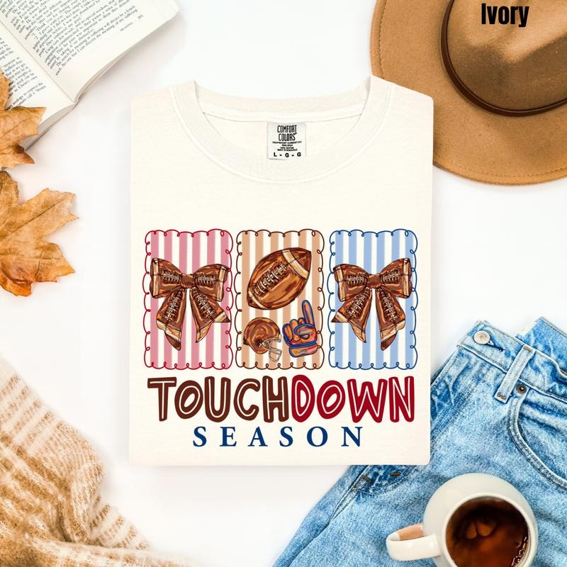 Trio Touchdown Season Comfort Colors T-Shirt 'NLB' Hoodie, Sweatshirt | WearSparks.com