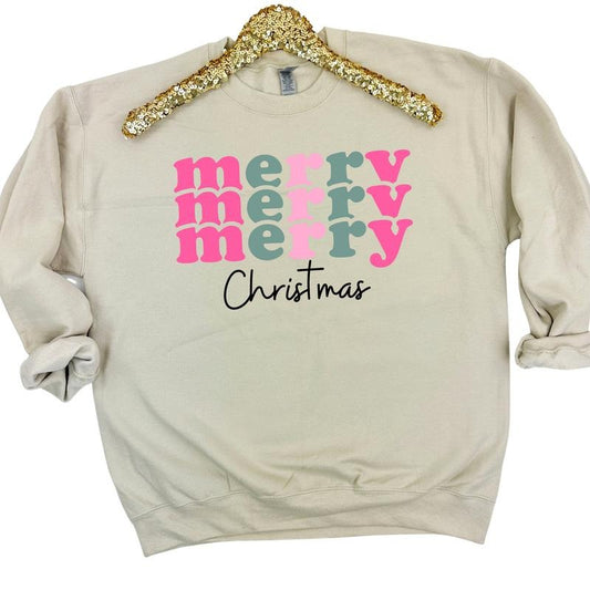 Triple Merry Christmas Sweatshirt 'NLB' T-Shirts, Hoodie | WearSparks.com