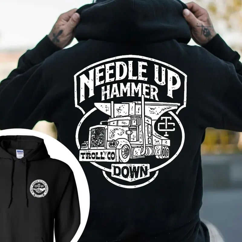 Troll Co Work Needle Up Hammer Down T-shirt - Crewneck Sweatshirt