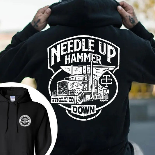 Troll Co Work Needle Up Hammer Down T-shirt - Crewneck Sweatshirt
