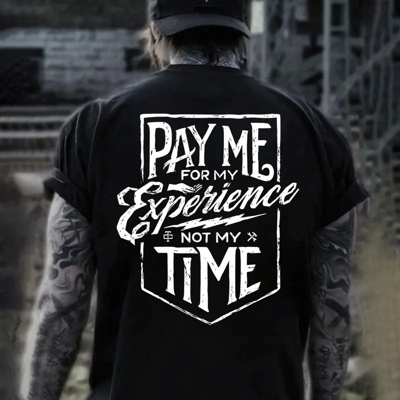 Troll Co Work Pay Me For My Experience Not My Time T-shirt Sweatshirt Hoodie, Support Blue Colar Unisex Shirt, Back Side...