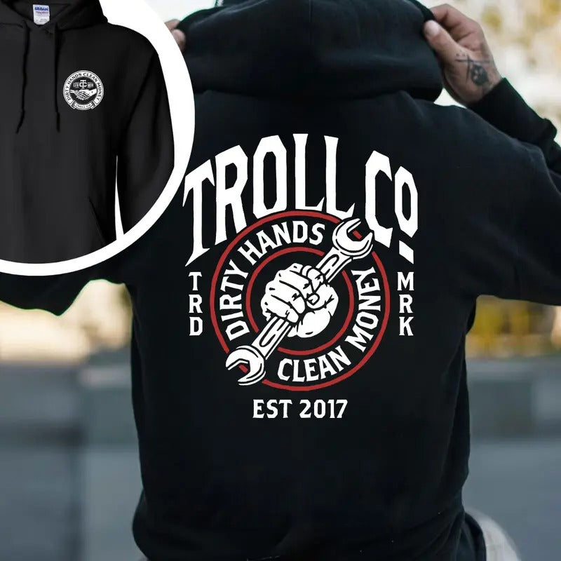 Troll Co Workwear Dirty Hands Make Clean Money T-shirt - Crewneck Sweatshirt