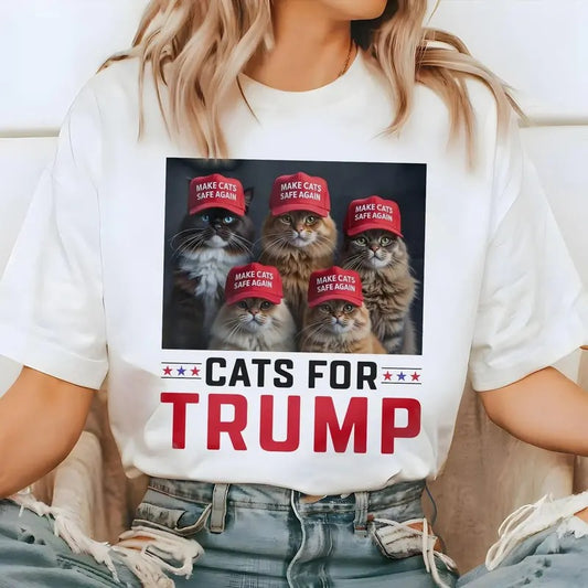 Trum Make Cats Safe Again Cats For Trummp Shirt, Cats For Trummp Sweatshirt, Assassination Attempt Trummp T-Shirt,...