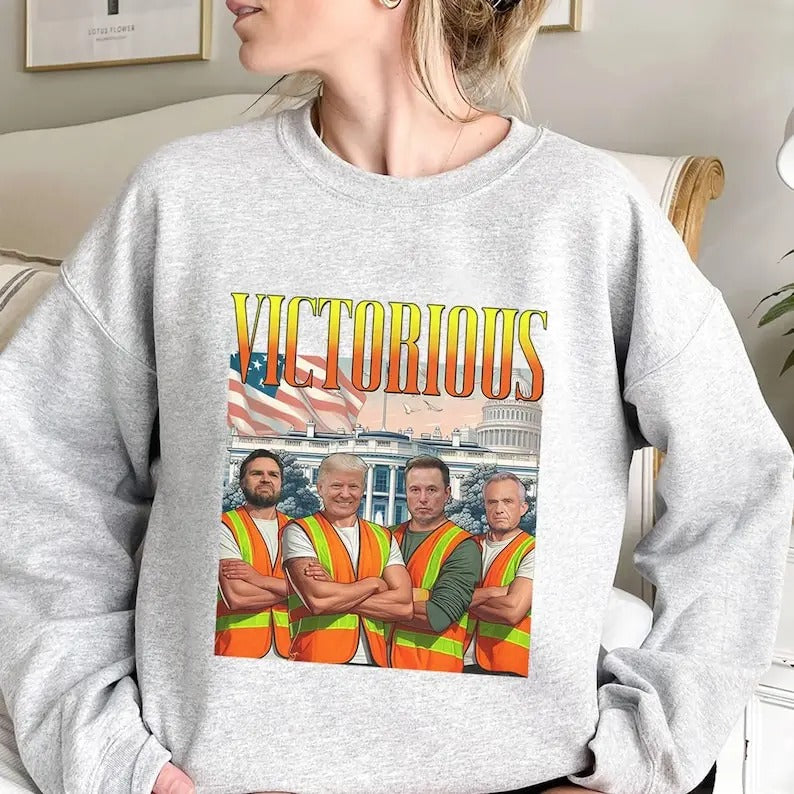 Trum Won Again Sweatshirt, Victorious Trump 2024 Shirt, Trump Vance 2024, Christmas Republican Sweater, Trump 47...
