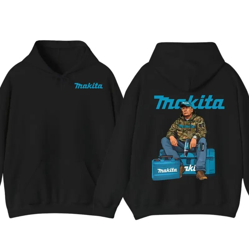 Trummmp Makita Design Full color, For Men T-shirt,Hoodie Trummmp Makita Maga cotton T-shirt, Gift Husband Sweatshirt