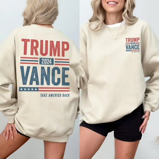 Trummp Vance 2024 2 Sides Shirt, Take America Back Sweatshirt, Trummp Merch MAGA Hoodie, Trummp Vance Shirt For Sales,...