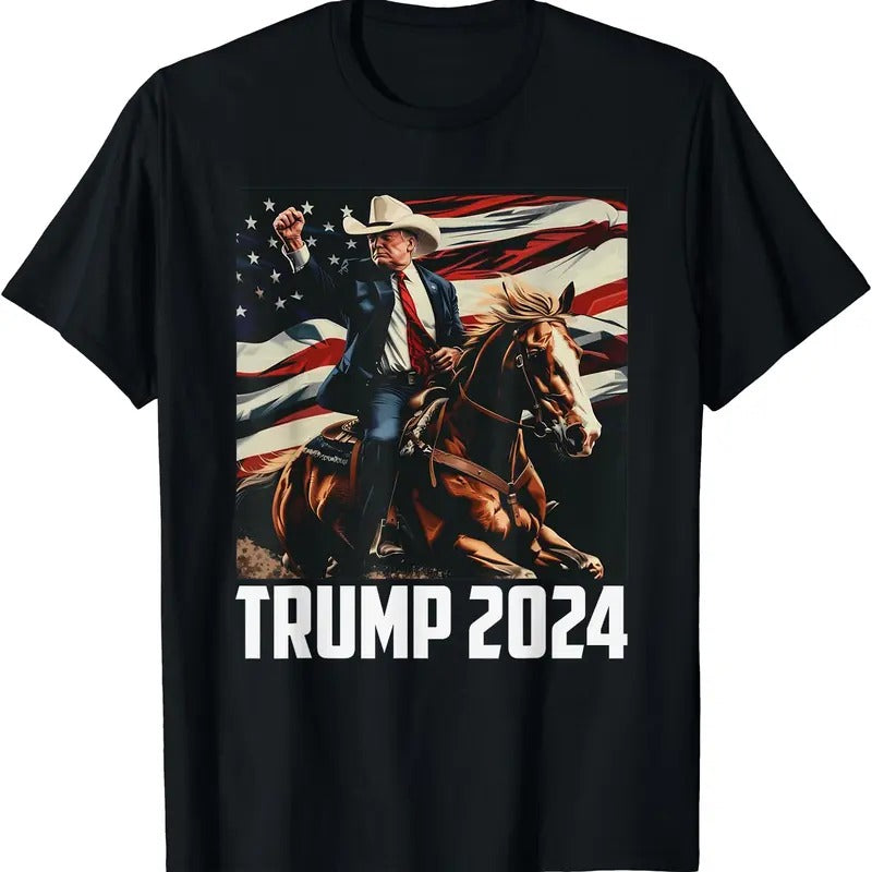 Trump 2024 4th of July Patriotic America Independence Day T-Shirt | Unisex Cotton Tee Gift | Full Size Hoodie, Sweatshirt