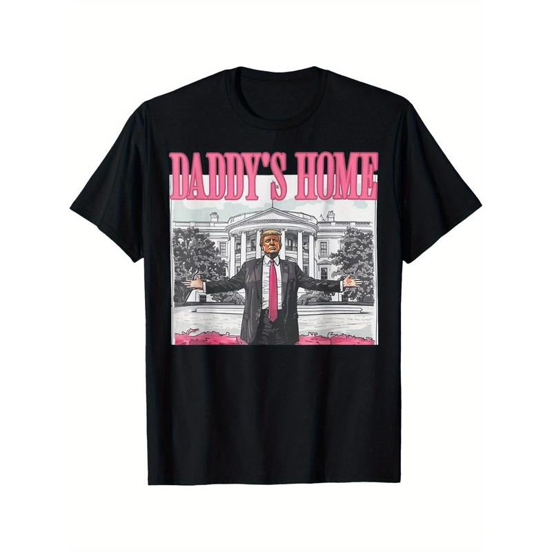 Trump 2024 Take Back America, Daddy's Home Trump Pink 2024 T-shirt Hoodie, Sweatshirt | WearSparks.com