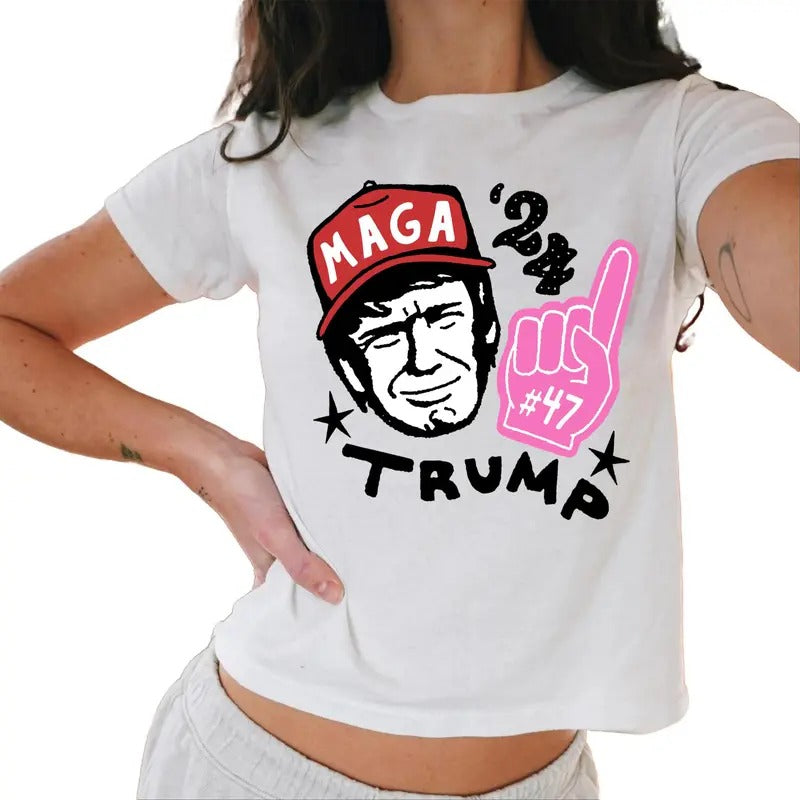Trump Baby Tee Donald Trump Crewneck Vote Trump Baby Tee Casual Comfort Hoodie, Sweatshirt | WearSparks.com