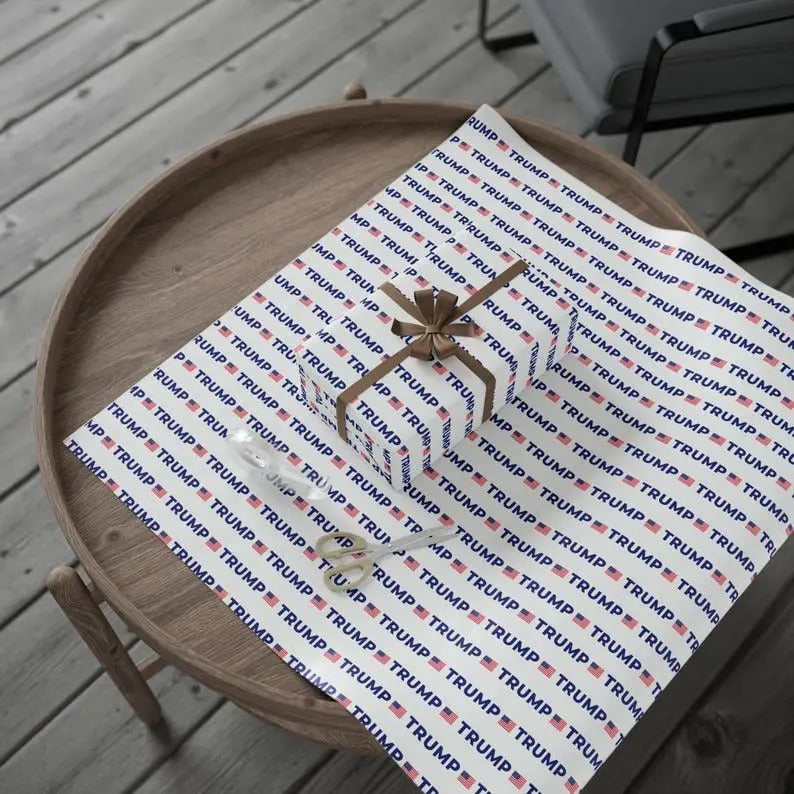 Trump Christmas Wrapping Paper - USA Trump Holiday Gift Wrap T-Shirts, Hoodie, Sweatshirt | WearSparks.com