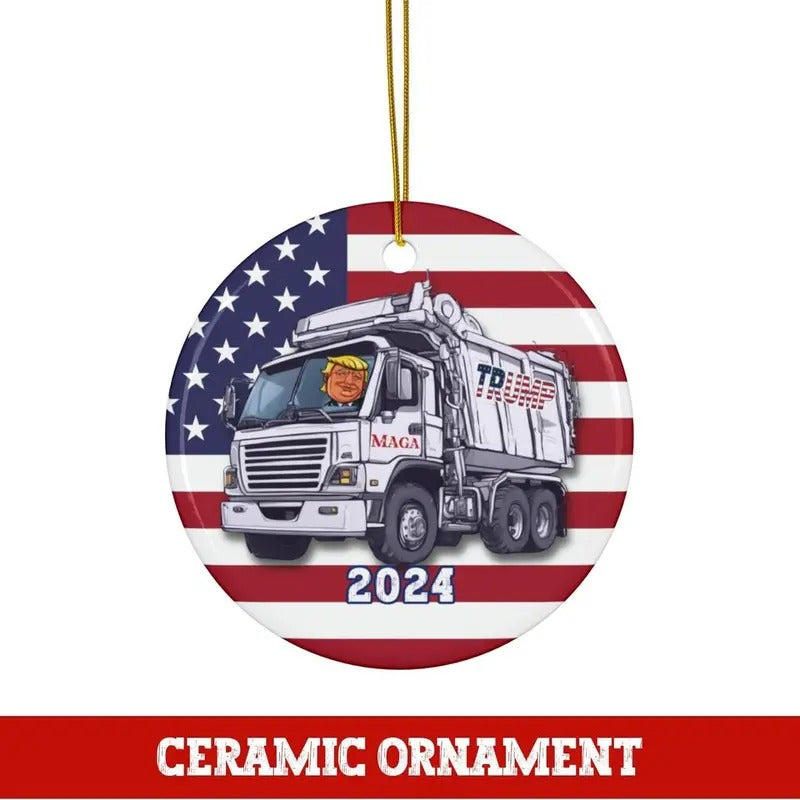 Trump Garbage Truck Ornament 2024 Trump Won, President Trump, Donald Trump Supporter, Maga Deplorable T-Shirts, Hoodie,...