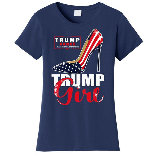 Trump Girl Donald Trump 2024 Jd Vance United States Presidential Election Women's T-Shirt Hoodie, Sweatshirt | WearSparks.com
