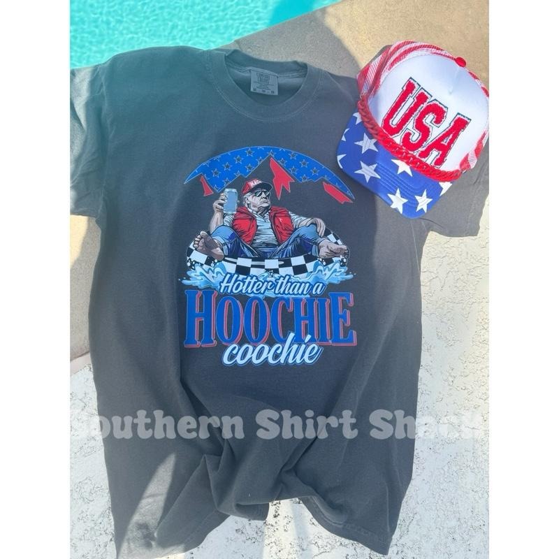 Trump Hotter than a Hoochie Coochie T shirt  | Pepper comfort colors t shirt | Patriotic Shirt | Trump Hoodie, Sweatshirt