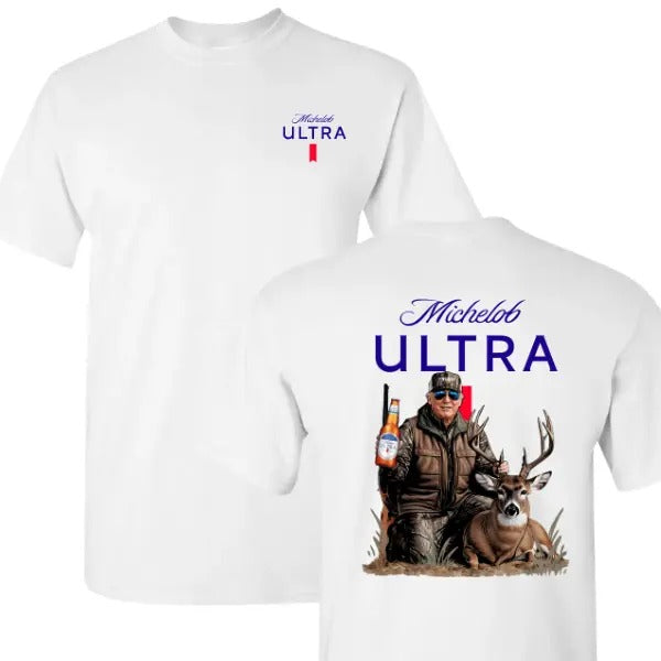 Trump Hunting T-Shirt - Michelobbb Ultraaa Double-Sided Unique Design for Men