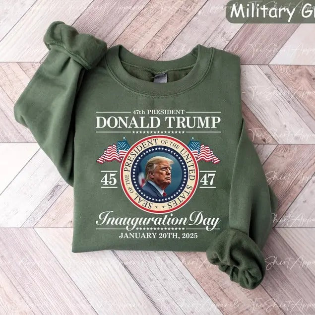 Trump Inauguration Day Sweatshirt, Trump 47 Crewneck Sweatshirt, Inauguration Day 2025 Sweatshirt T-Shirts, Hoodie