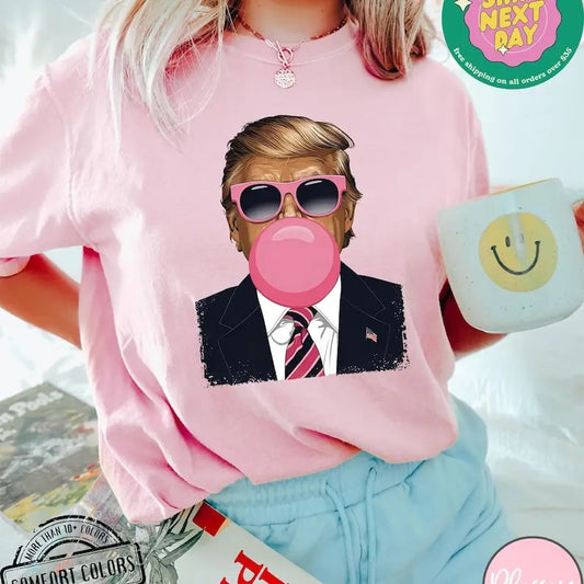Trump Pink Bubblegum Shirt, Trump Support 2024, America Tee, Political Gift, Trump Sweatshirt, Patriotic Shirt Hoodie