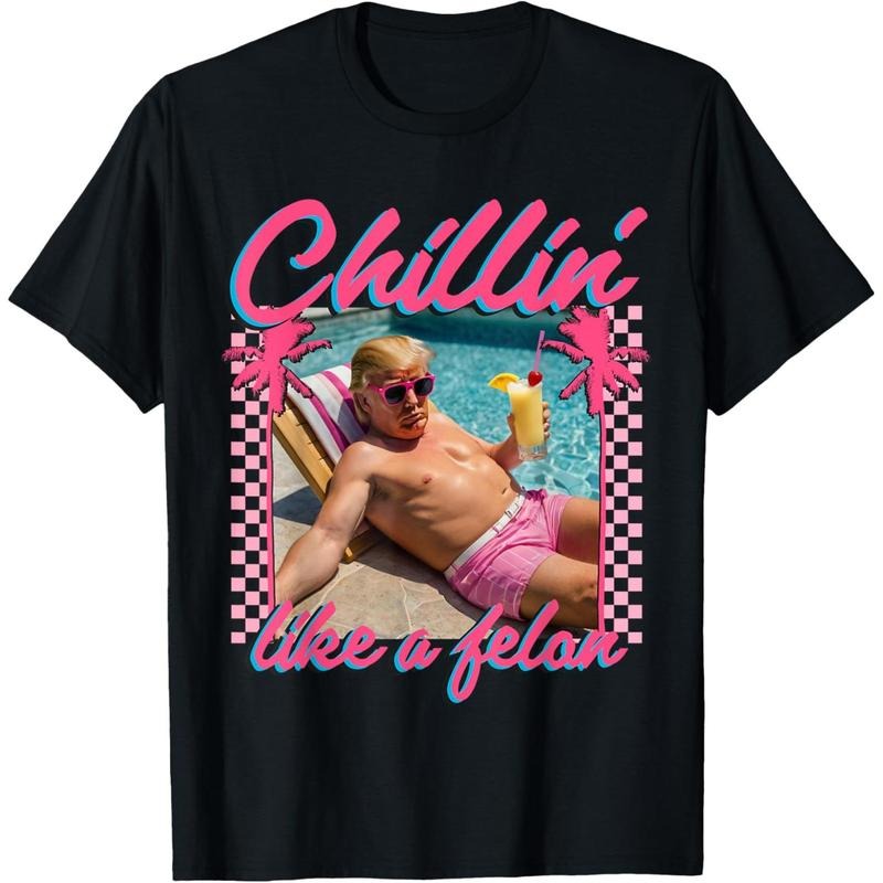 Trump Shirt Funny Chillin Like A Felon Trump 2024 T-Shirt made in usa Hoodie, Sweatshirt | WearSparks.com