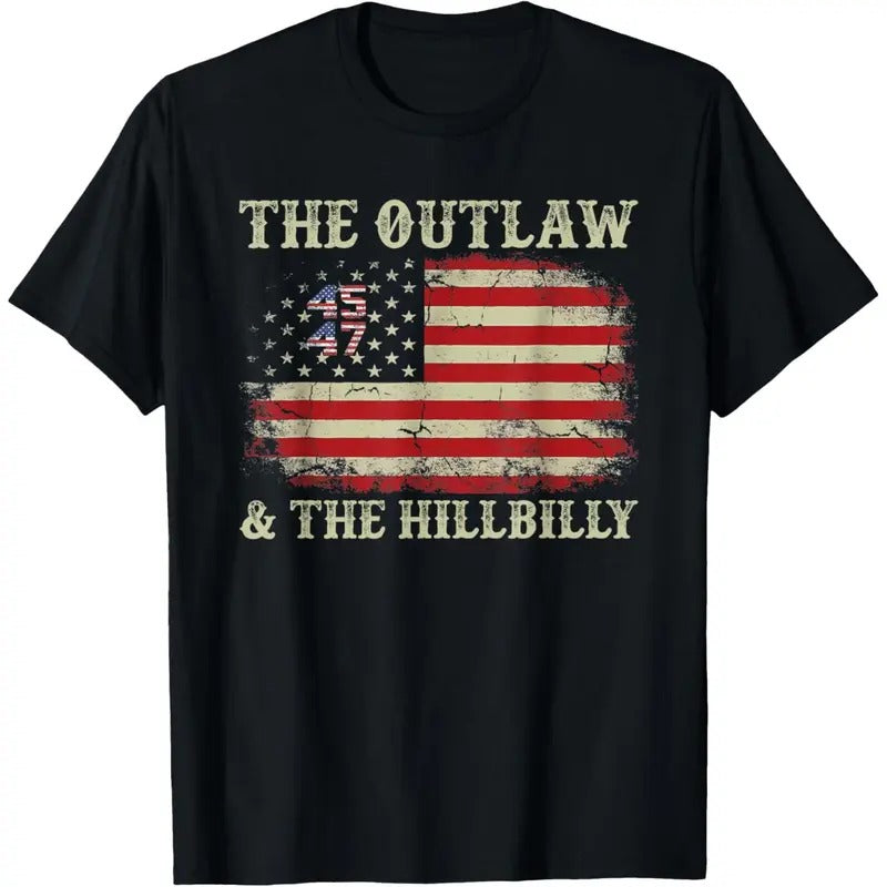 Trump Vance 2024 Donald Trump J.D. Vance Outlaw & Hillbilly T-Shirt made in usa Hoodie, Sweatshirt | WearSparks.com