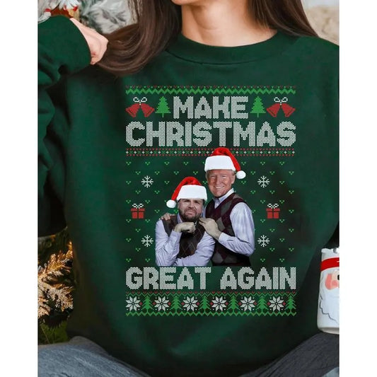 Trump Vance Step Brothers Unisex Sweatshirt Ugly Sweater For Men- For Women, Make Christmas Great Again Shirt, Xmas Gift...