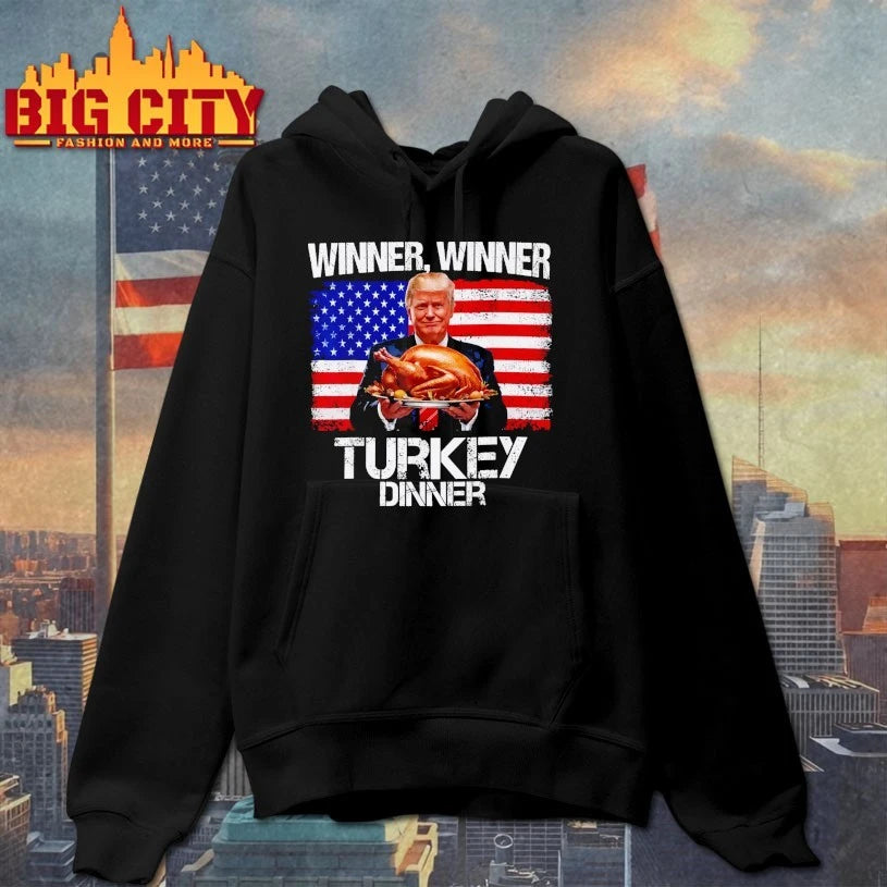 Trump Winner Winner Turkey Dinner Thanksgiving American Flag 2026 shirt