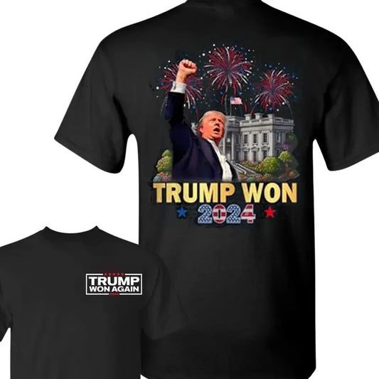 Trump Won Again Shirt, Trump Won 2024 President 47th Of White House T-Shirt, Trump Won Get Over It Shirt, President 2025...
