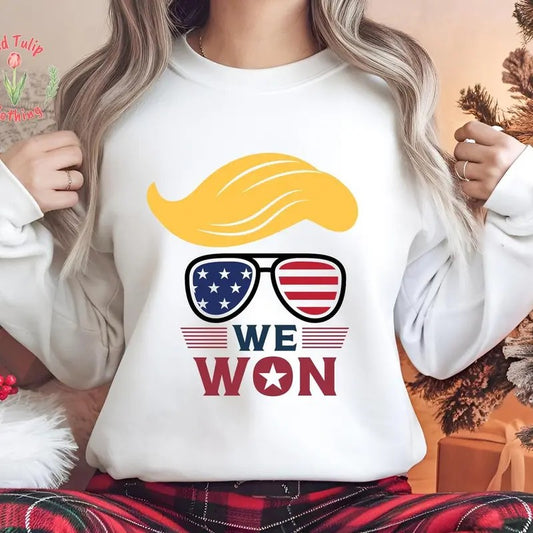 Trump Won Again T-shirt Sweatshirt Hoodie, Triumph Trump After Election, Trump Sweatshirt, Election Sweatshirt, Trump...