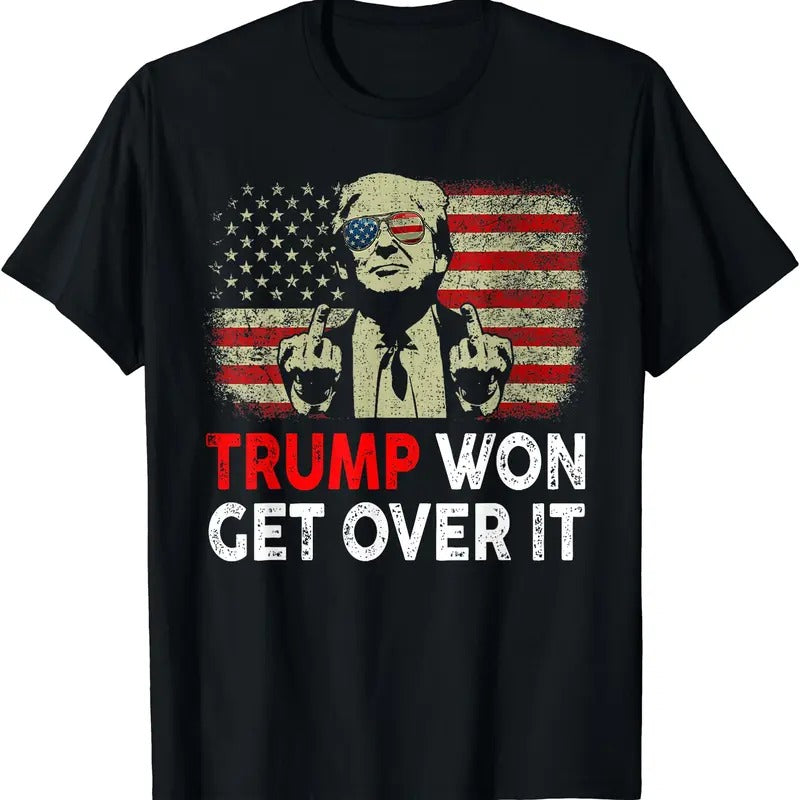 Trump Won Get Over It Patriotic Pro Trump 2024 T-Shirt Hoodie, Sweatshirt | WearSparks.com