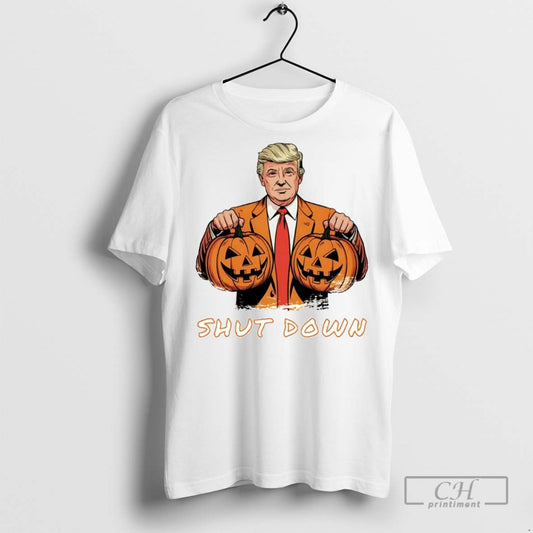 Trump Pumpkin Government Shutdown Halloween T Shirts