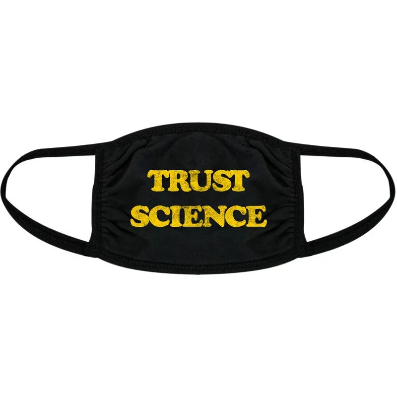 Trust Science Face Mask Funny Doctor Facts Graphic Novelty Nose And Mouth Covering Funny Masks for Adults Funny Science ...
