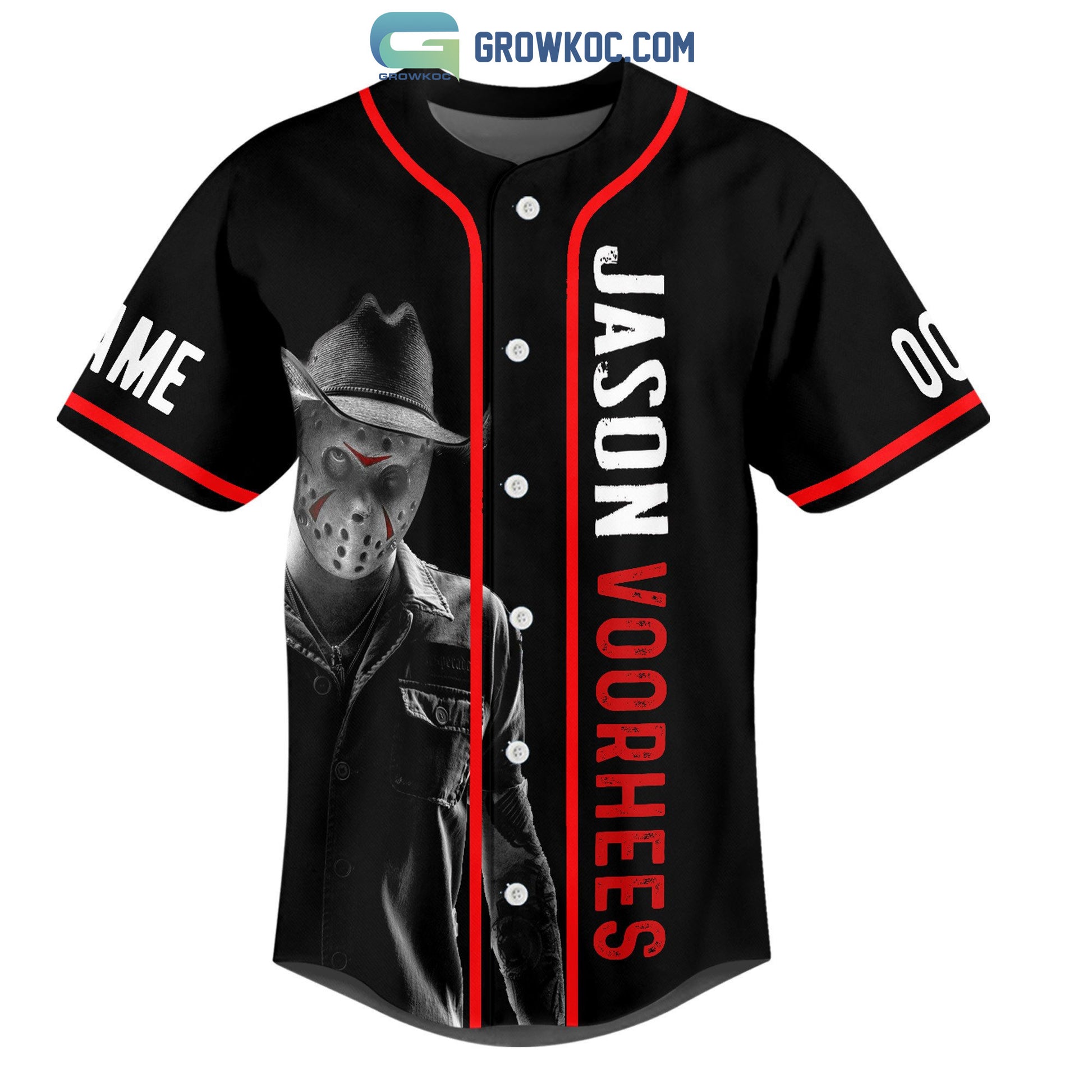 Try That In A Campground I Stand With Jason Voorhees Personalized Baseball Jersey