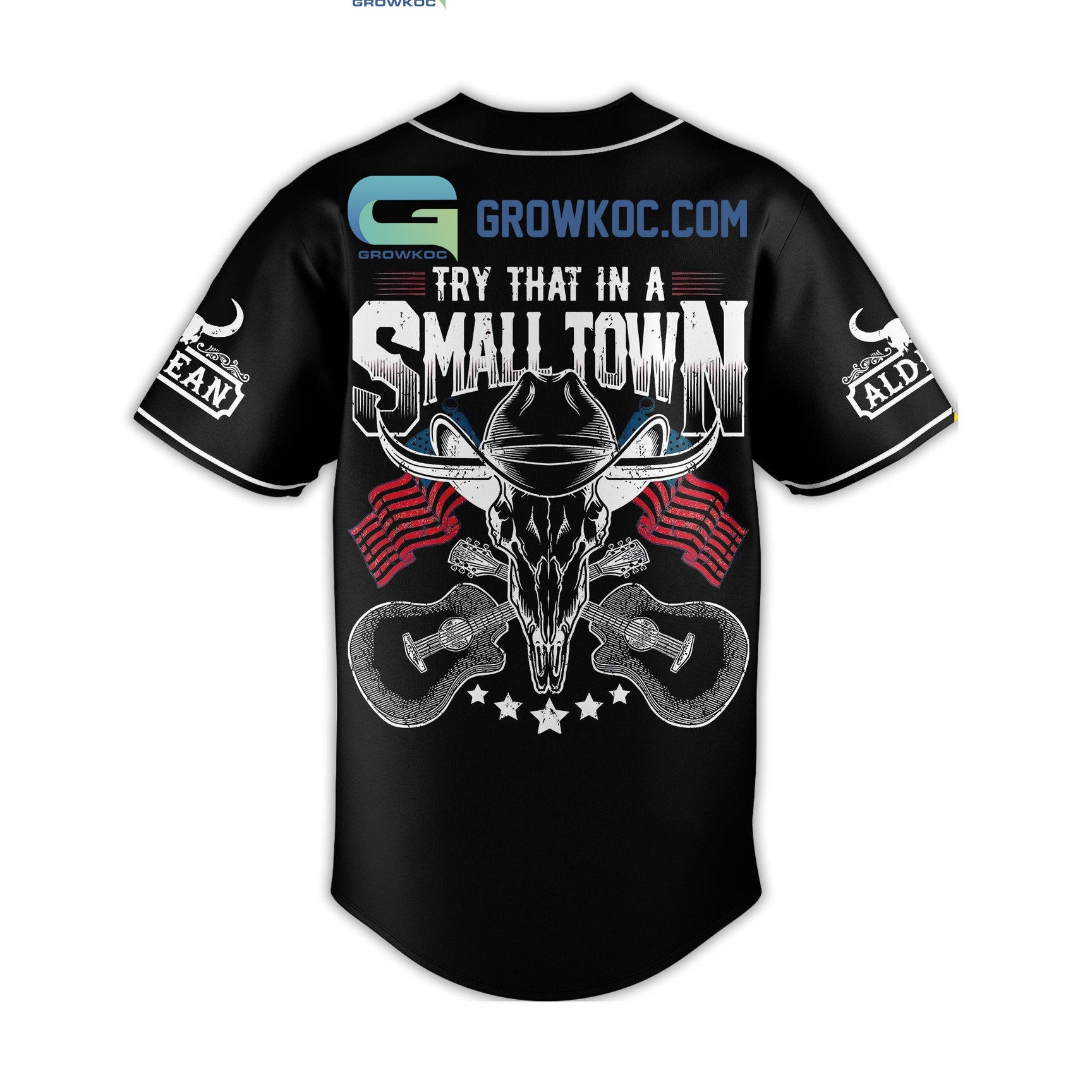 Try That In A Small Town Jason Aldean Black Design Baseball Jersey