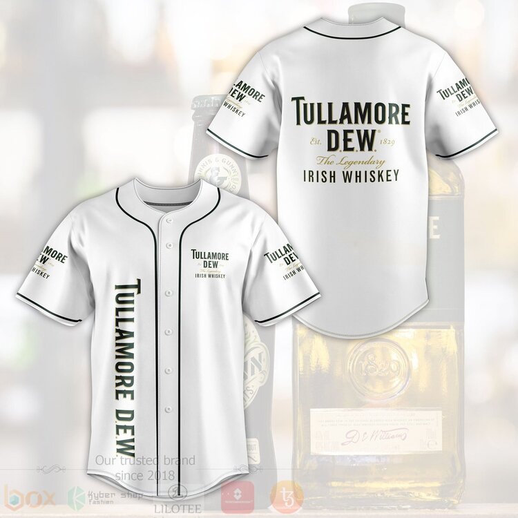 FASHION Tullamore Dew Irish Whiskey Baseball Jerseys Botton Shirt